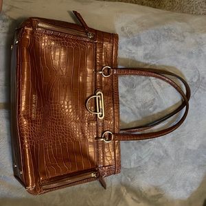 Dana Buchman brown snake print bag